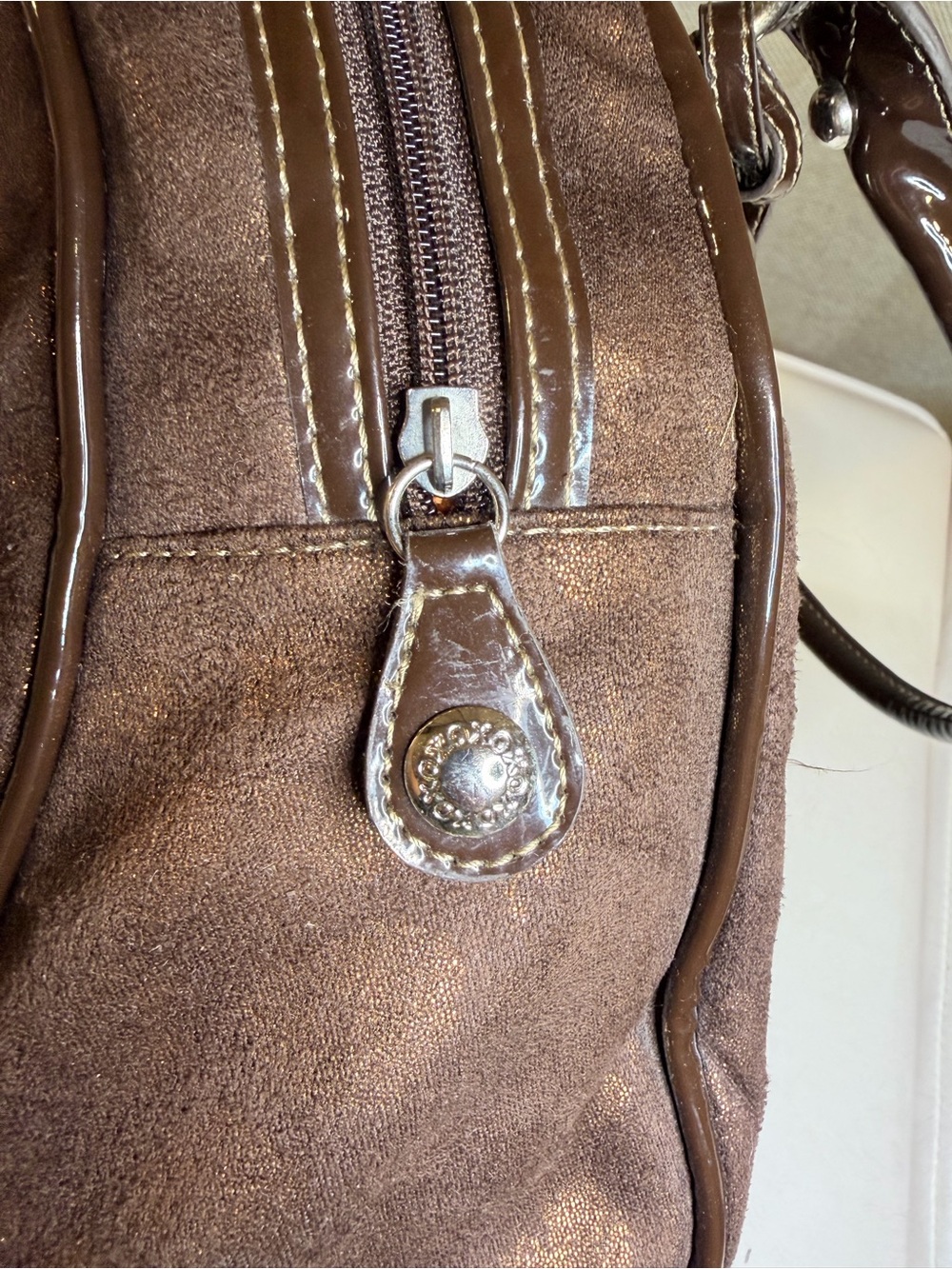 Oxo Brown Logo-Print Dome Satchel - Picture 8 of 16